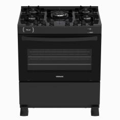 Fogao a Gas 5 Bocas Venax Gaudi Vitreo Preto