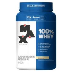 Whey Protein 100% - 900g - Baunilha - Max Titanium