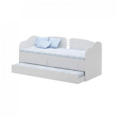 Bicama Solteiro 2 Gavetas CM-08 Ditália Móveis Branco