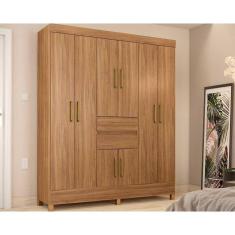 Guarda Roupa 8 Portas E 2 Gavetas Munique Amêndola - Demóbile