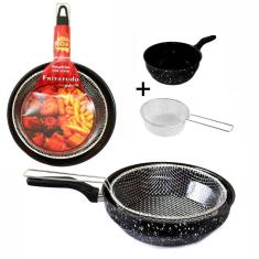 Frigideira Fritatudo Fritadeira Cesto 26cm Esmaltada Roa