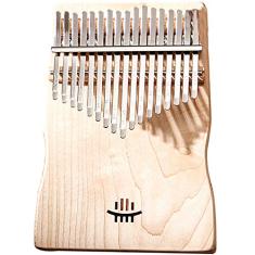 Piano de polegar Kalimba de 17 teclas, piano de dedo de madeira maciça marimba, percussão de dedo Mbira, instrumento de piano de polegar para amantes de música, com martelo de afinação, (18 cm x 13