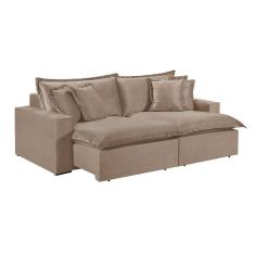 Sofá 4 Lugares Retrátil Com Encosto Fixo Martins M-145