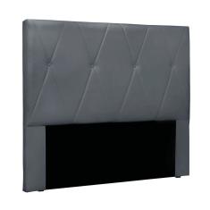 Cabeceira Cama Box Casal 140 cm Aquilla Veludo Cinza S04 - D`Rossi