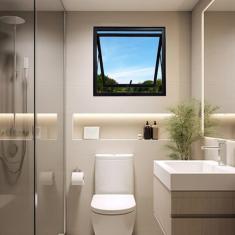 Vitro Maxim Ar  de Alumínio 80 x 60 Linha Veneza Preto