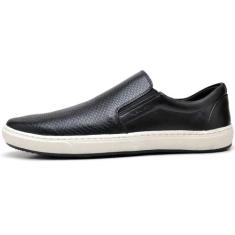 Tênis Casual Masculino Confortável Slip On Sapatênis Preto - FERRACIOL