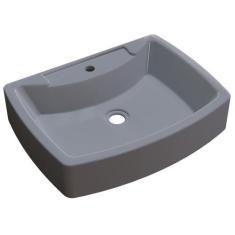 Cuba Pia De Apoio Para Banheiro Retangular Aria RT50 Cinza C08 - Mpoze