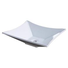 Cuba Pia de Apoio para Banheiro Retangular Luxo 38 C08 Branco - Mpozen