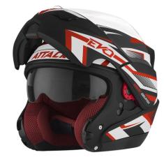 Capacete Moto Articulado Escamoteável Robocop Attack Evo Fosco Pro Tor