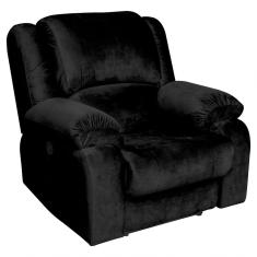 Poltrona Do Papai Reclinável Elétrica Magnum Veludo Preto