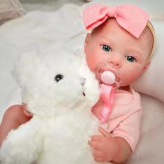 Bebê Reborn Realista Brastoy Boneca de Silicone Kit Conjunto de Roupa 