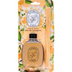 Giorno Casa, Difusor de fragrância para casa perfumada e aromatizada (Aromatizador de varetas), Aroma Flor de Laranjeira, 150ml, Laranja
