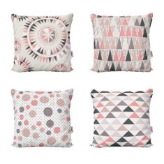 Capas De Almofadas Rosa Escandinavo Decorativas Para Sofá - Novadecora