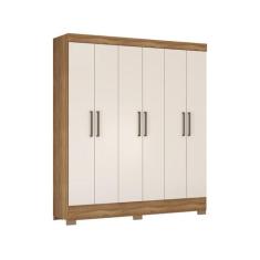 Guarda Roupas Verso 6 Portas 2 Gavetas Demobile, Amêndola e Off White