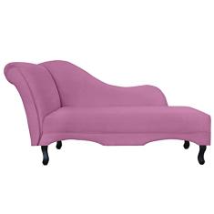 Recamier Namoradeira Divã Lado Direito Olivia Suede Rosa - DS Estofados