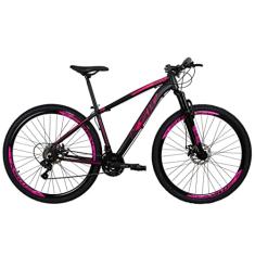 Bicicleta Aro 29 KSW 24v Freio A Disco Câmbios Shimano - Preto/Rosa 15