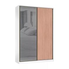 Guarda Roupa 2 Portas de Correr 3 Gavetas 159cm com Vidro Reflecta Pra