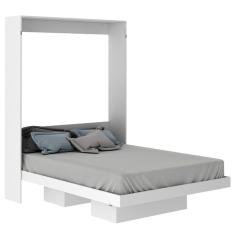Cama Retratil De Parede Casal Cm8016 Branco Branco