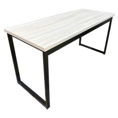 Mesa Escrivaninha para Home Office Metal Industrial 1,50m Nogal/Preto 