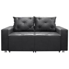 Sofá Retrátil E Reclinável 2 Lugares Bariloche 1.50cm Suede Chumbo