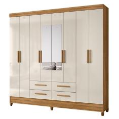Guarda Roupa Casal Flórida 8 Portas e 4 Gavetas com Espelho - Moval