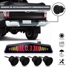 Sensores Traseiros Estacionamento Preto Fosco Emborrachado Buzzer Dist