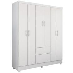 Guarda Roupa Casal 06 Portas 62920 Branco Rosa Flex Demobile - Demóbil