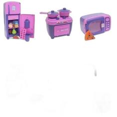 Kit Infantil Batedeira Geladeira Fogão Microondas Panela 27P - Altimar