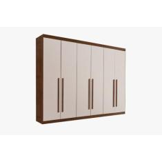 Guarda roupa gramado casal com 6 portas de abrir 6 gavetas 100% mdf - 