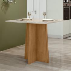 Mesa De Jantar Quadrada 4 Lugares Tampo Mdf Celebrare  Amêndo
