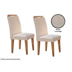 Cadeira Sala De Jantar Athenas Kit 2 Un Imbuia/bege Turim - Rufato