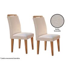 Cadeira Sala De Jantar Athenas Kit 2 Un Imbuia/bege - Rufato