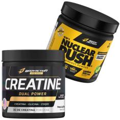 Kit Creatina Dual Power 150g + Pré Treino Nuclear Rush Bodyaction, Lim