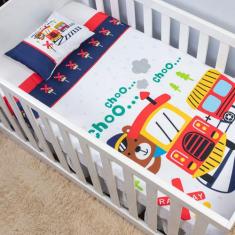 Jogo de Lençol de Berço Americano 3 Peças Infantil Bebês Estampado Fro