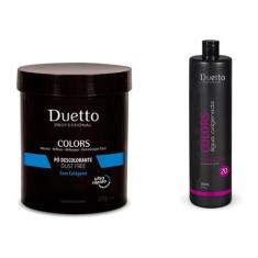 Kit Pó Descolorante com Colageno OX 20V Duetto Professional