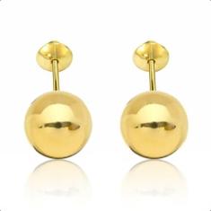 Brinco Bola Ouro 18k 6mm - S. Demór Joias
