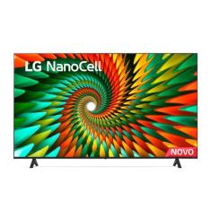 Smart TV 50" 4K LG NanoCell 50NANO77SRA Bluetooth ThinQ AI Alexa Google assistente Airplay 3 HDMI, Light Black