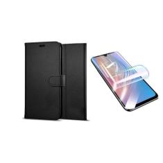 Capa Carteira Moto Edge 40 Neo + Película Hidrogel - Preto