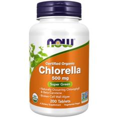 Clorela Orgânica Chlorella 500mg Importada EUA 200 Tabletes