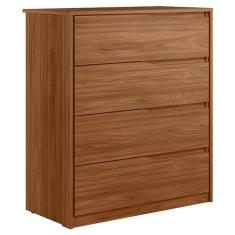 Cômoda Átria 4 Gavetas Nogueira Touch Demóbile - Demartêz
