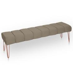 Recamier Estofada Casal Luxo Veludo - Ateliê do Conforto, Capuccino