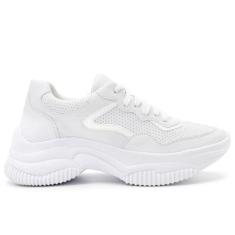 Tenis Feminino Branco Casual Sneaker Urban Blogueira - Ferracioli, Bra