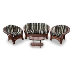 Conjunto de Sofá Fibra Sintética Cairo - 1 Sofá 2 L + 2 Poltronas + 1 