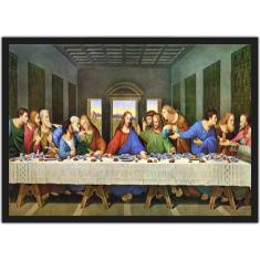 Quadro Decorativo Santa Ceia Jesus Cristo Religioso Decorações Com Mol