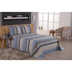 Jogo De Cama Cobre Leito King 3 Peças Listrado Estampado - Brucebaby B