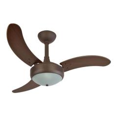 Ventilador de Teto Infinity Lux Marrom 3 Pás MDF Tabaco 110V 2003