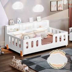 Cama Infantil Montessoriana Nina Com Nicho Branco Branco