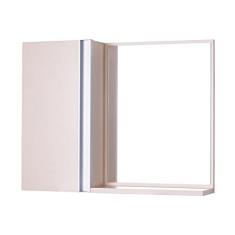 Armário para Banheiro com Espelho Bege Claro Puxador Metal