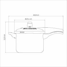 Panela de Pressão 4,5L Antiaderente Vancouver Effect Tramontina Vermelha