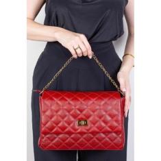 Bolsa grande de couro matelassê Giorgia-Feminino